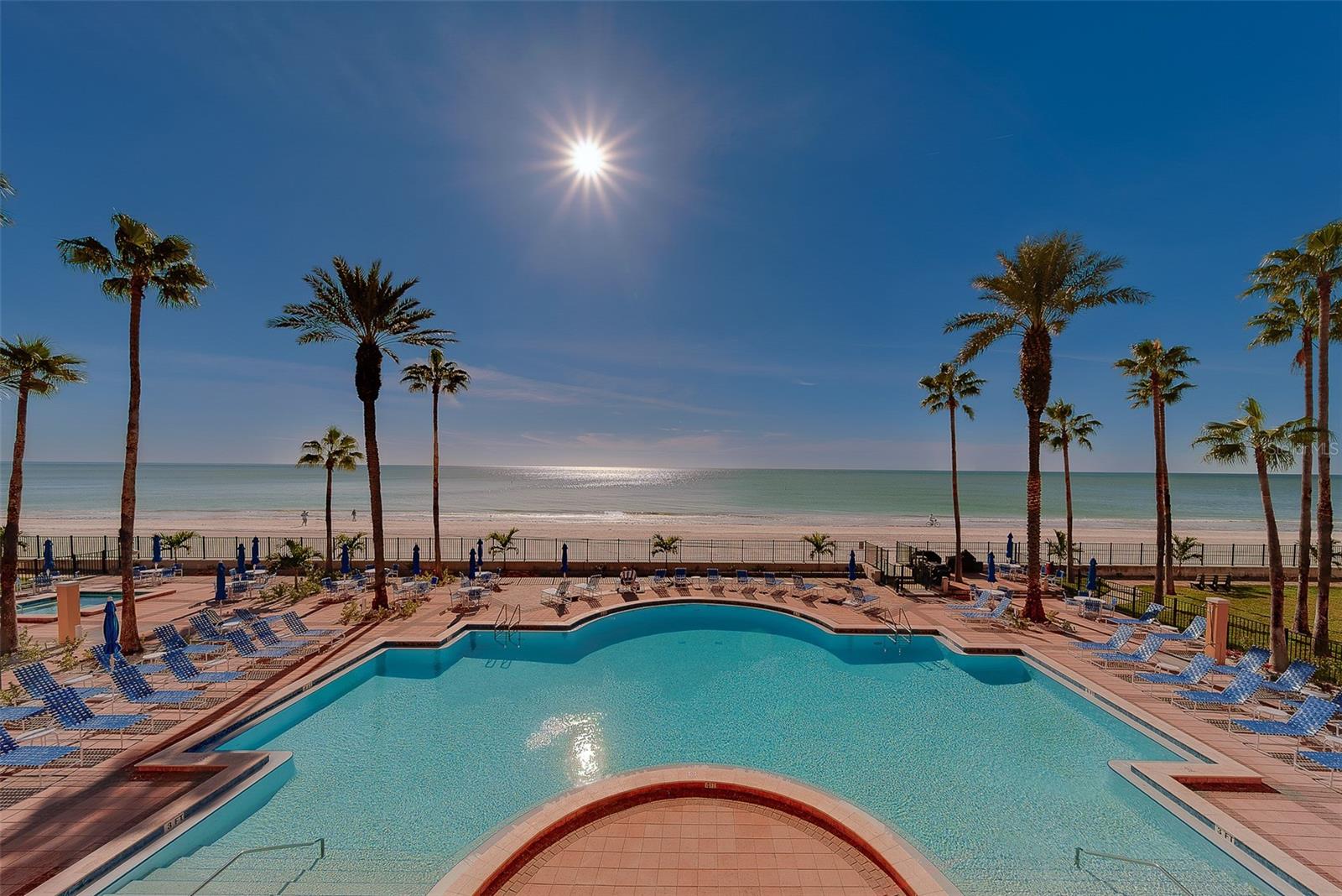 Main Pool overlooking the Gulf. Pool is Heated