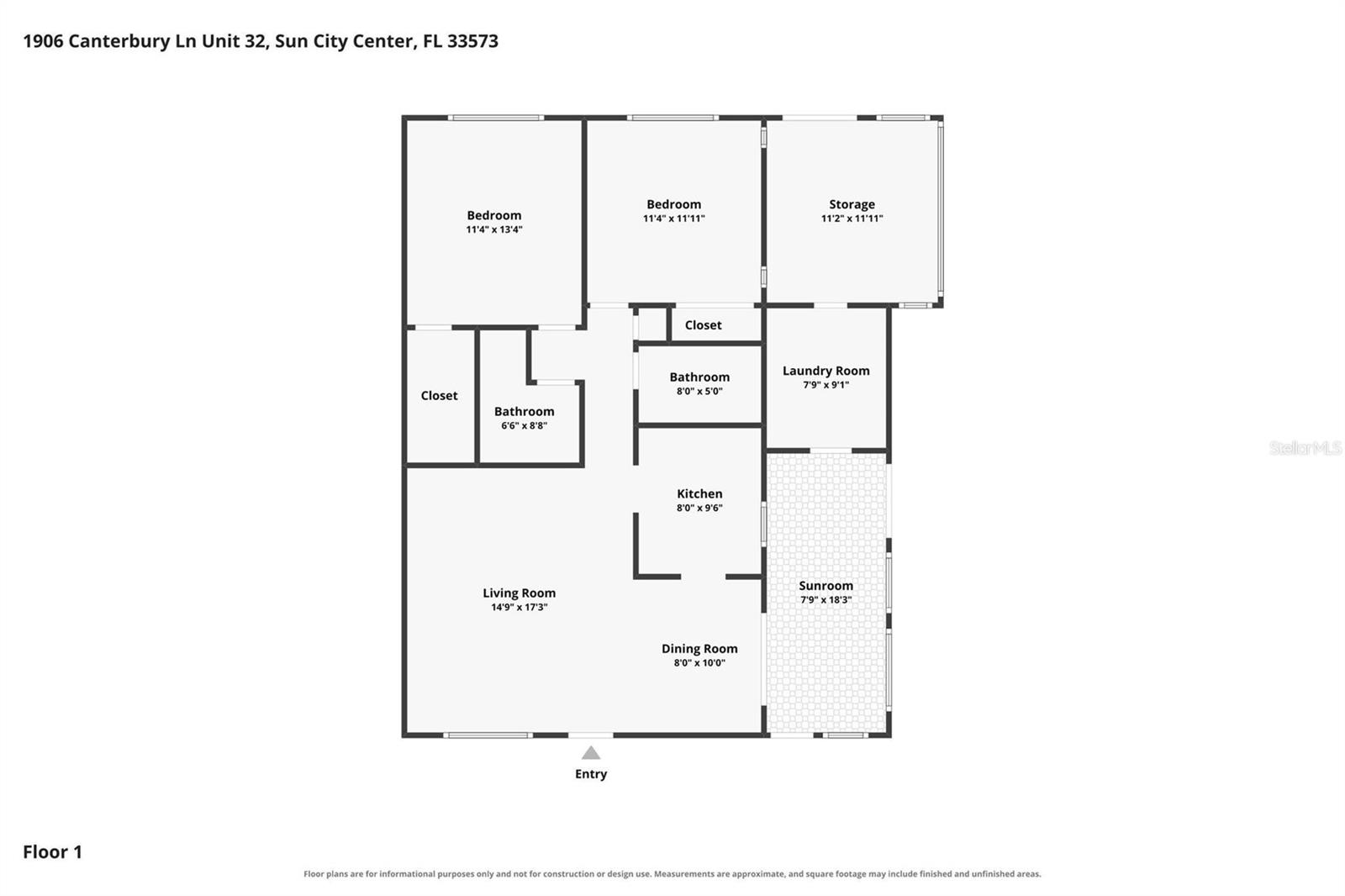 1906 CANTERBURY LANE, #32, Sun City Center, FL 33573