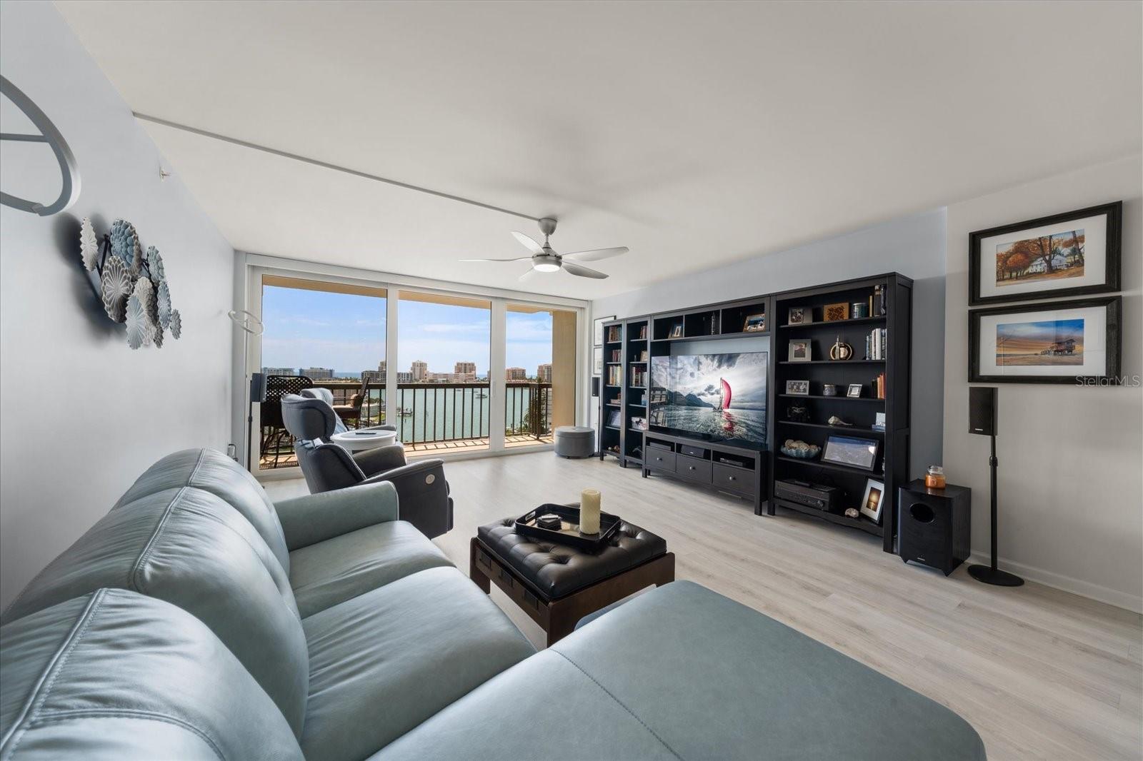 Living Room with fabulous water views!
