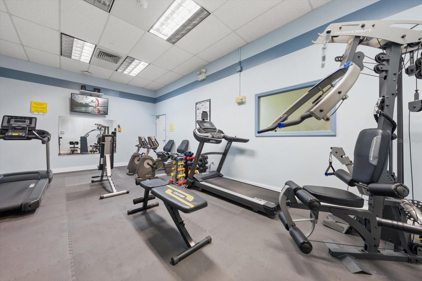 Fitness room-New equipment available here for your next workout.