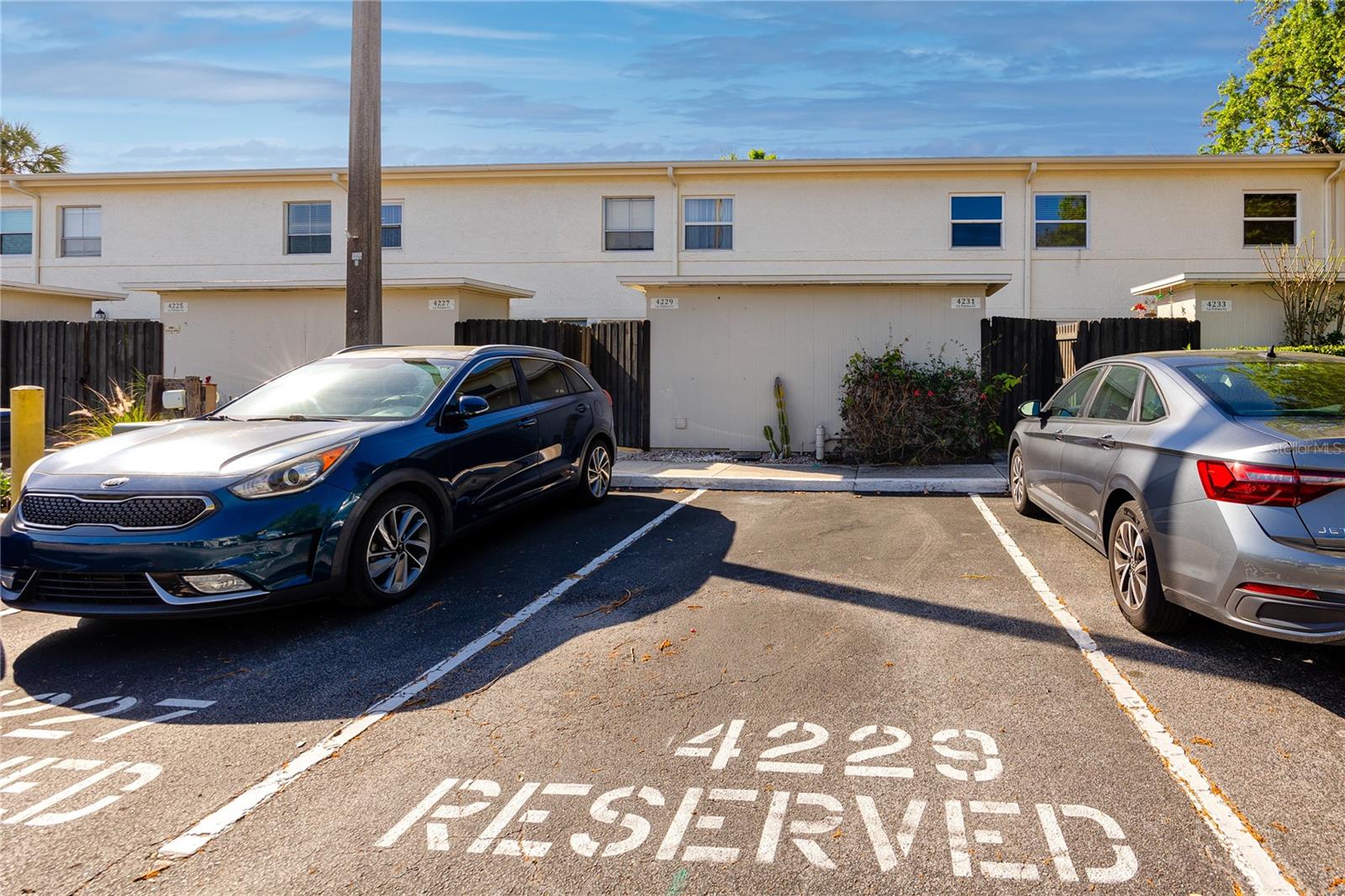 Assigned parking space just outside the unit.