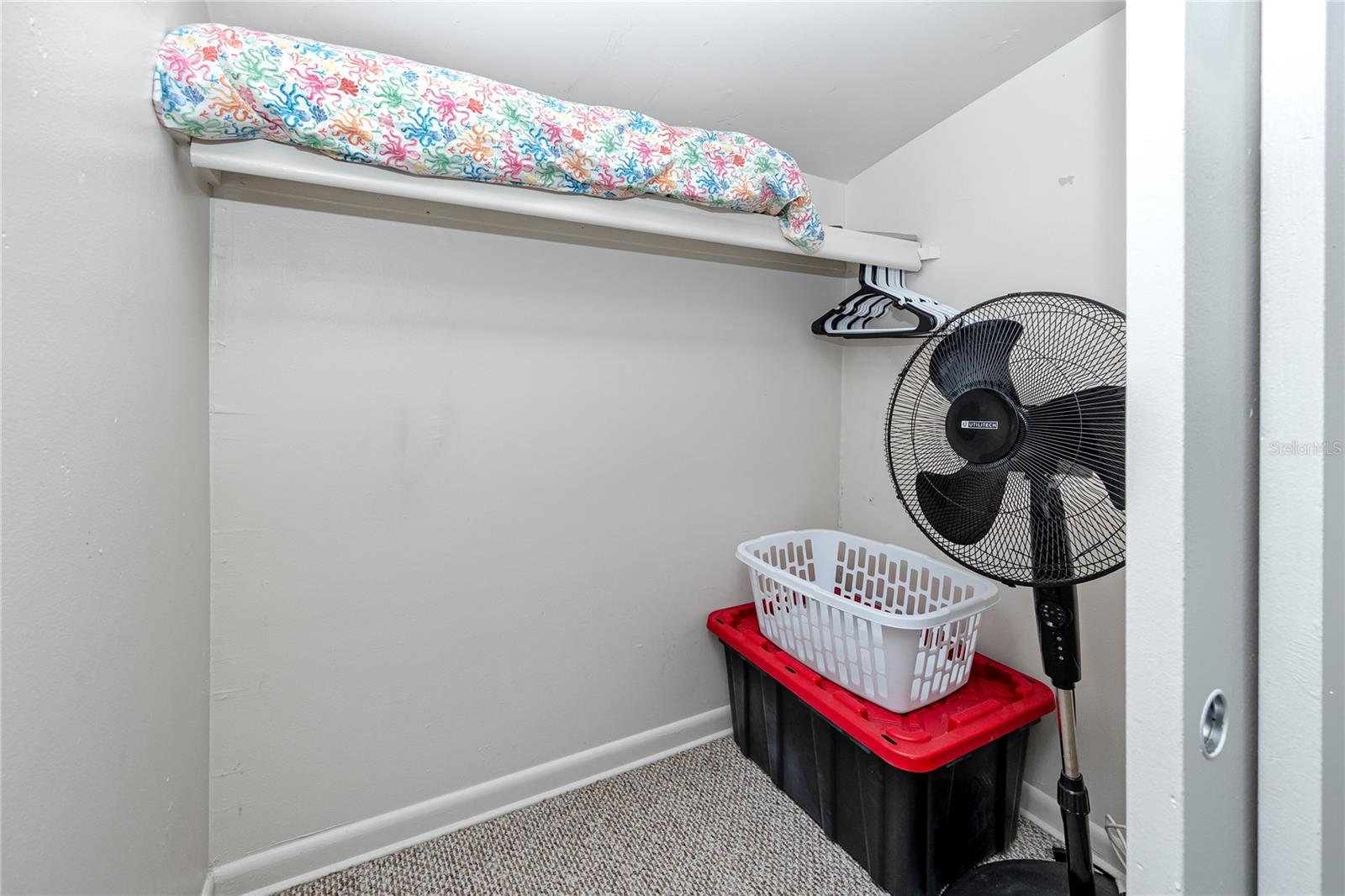 Walk in closet for all your storage needs.