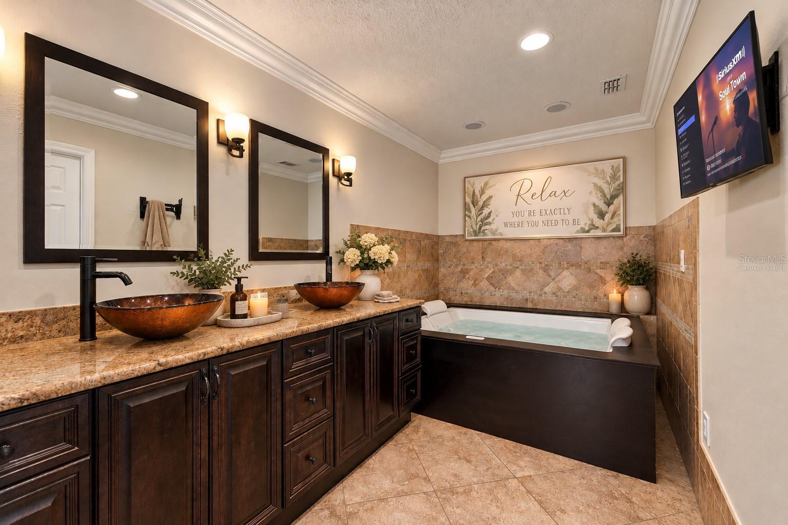 Primary Bathroom Virtually Staged