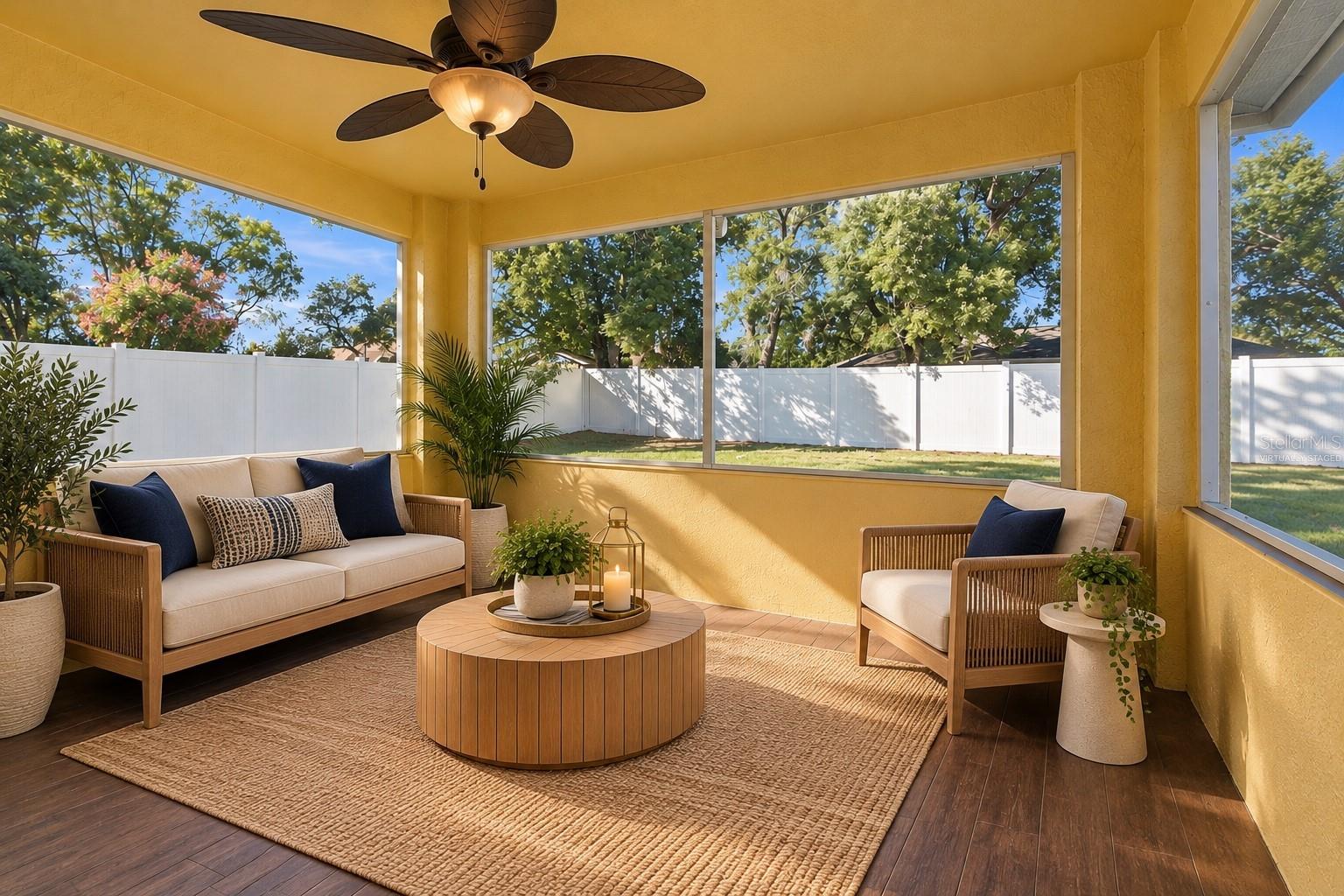 Screened-In Lanai Virtually Staged