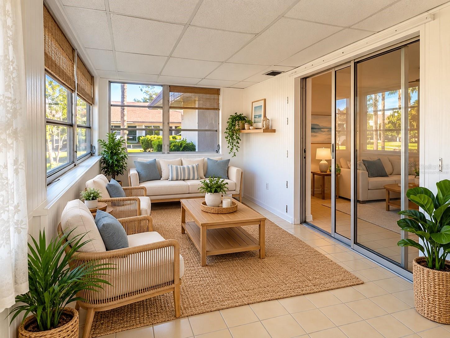 Florida Room Virtually staged.