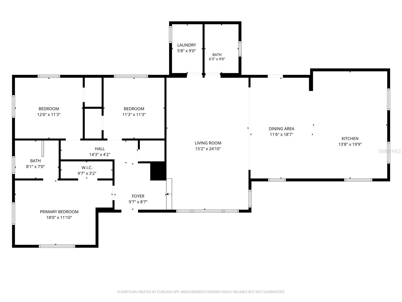 Floor Plan Created by Cubicasa -Measurements Deemed Highly Reliable but not Guranteed