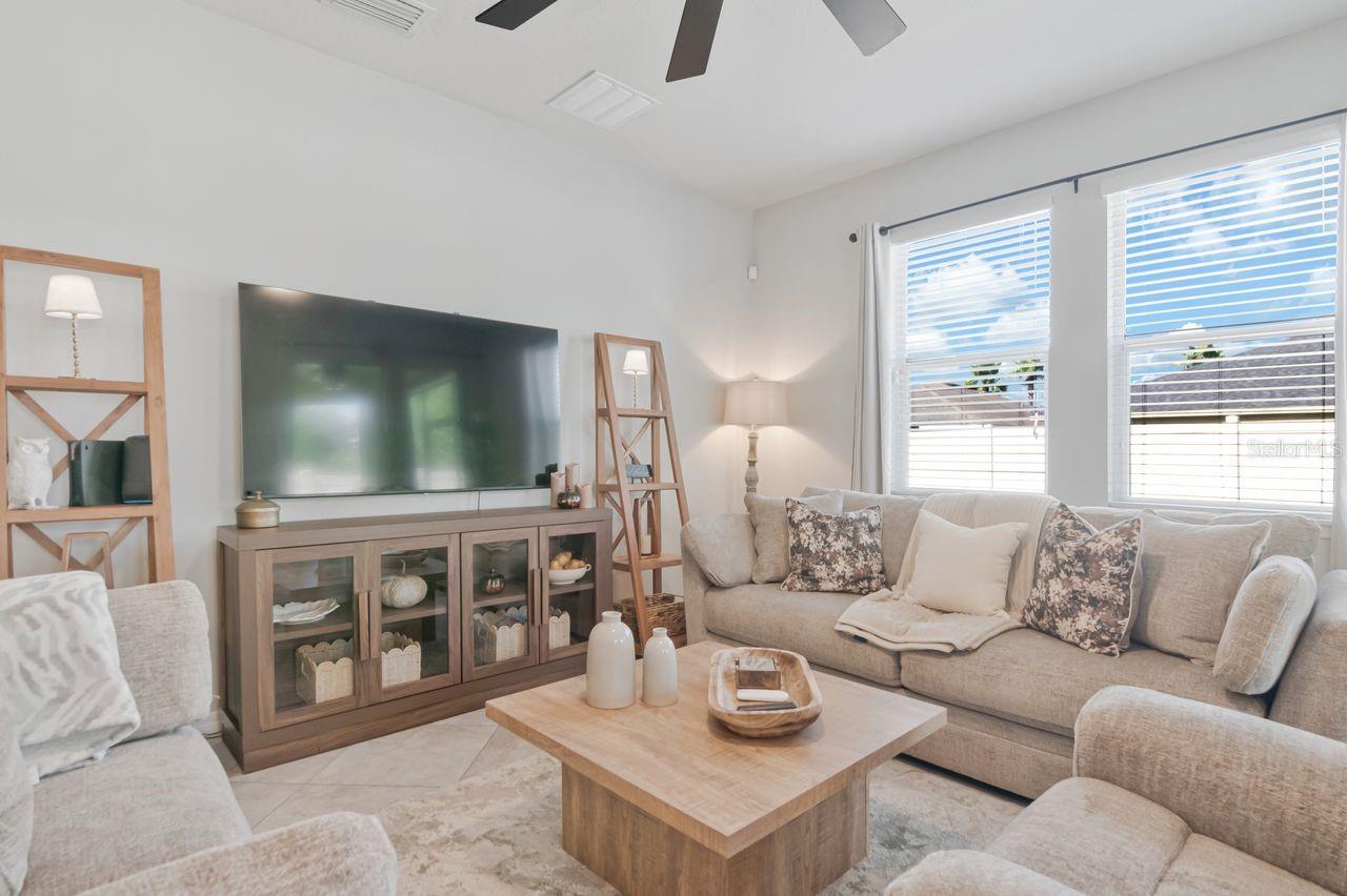 So much natural light, window treatments will stay.