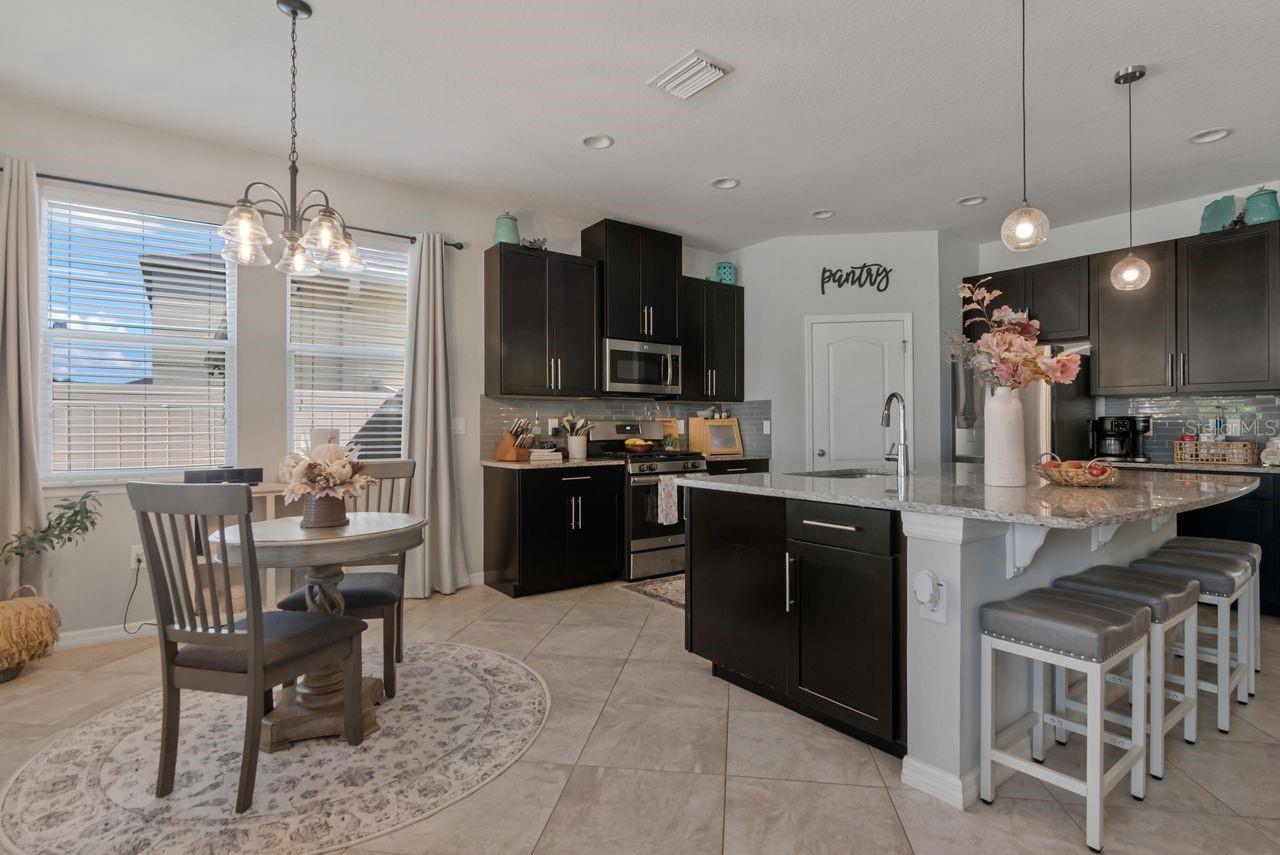 Breakfast nook or flexible dining area space.