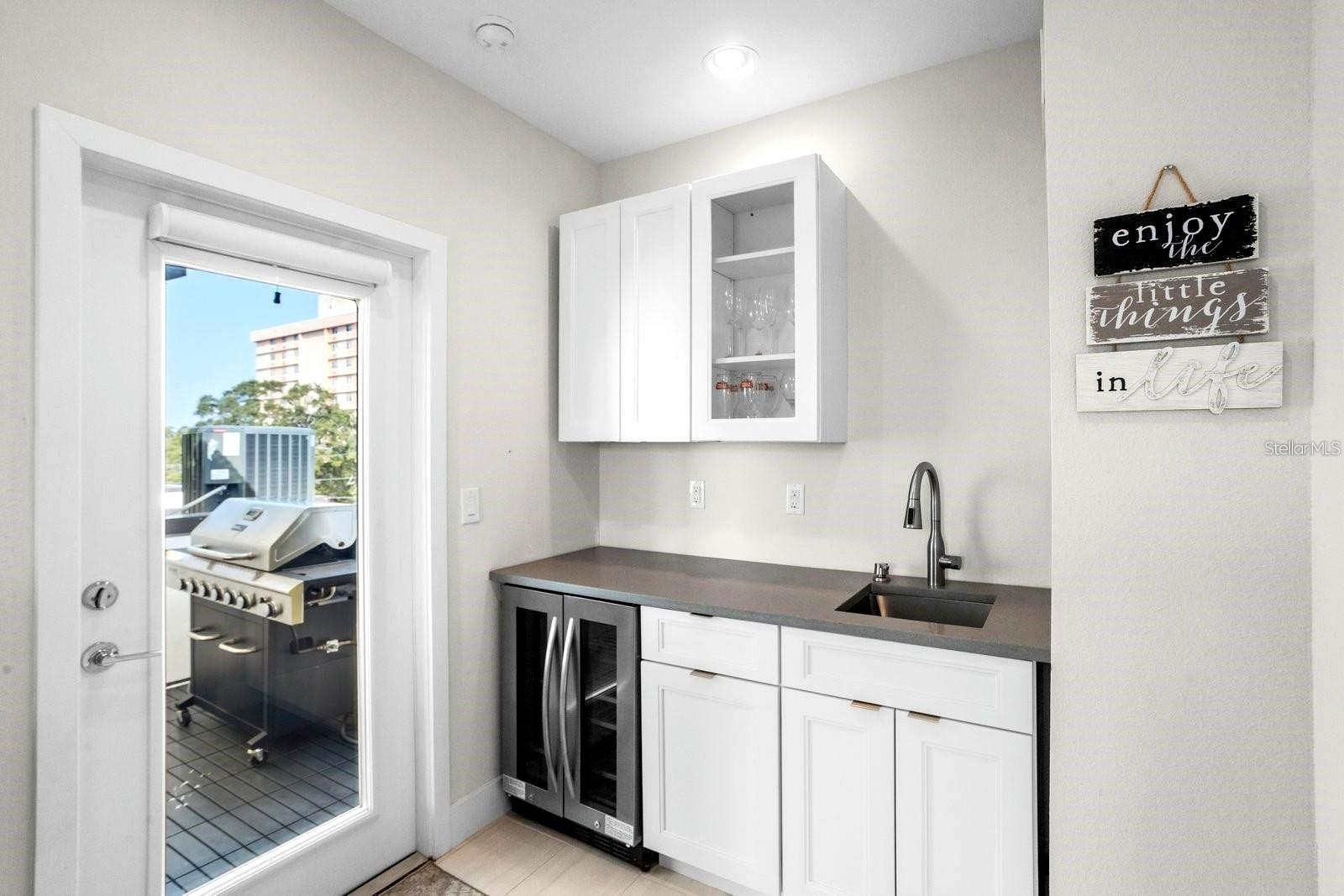 Rooftop Wet Bar- great for entertaining
