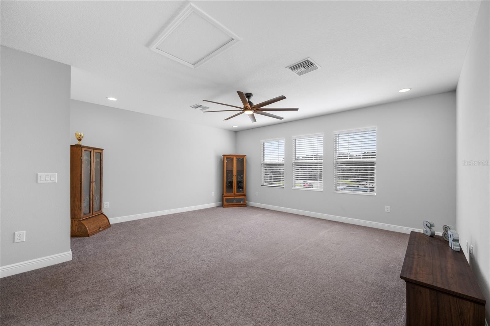Upstairs Bonus Room without virtual staging