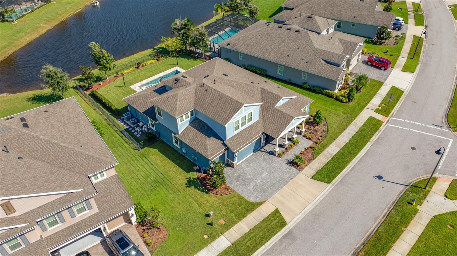 Aerial view of home