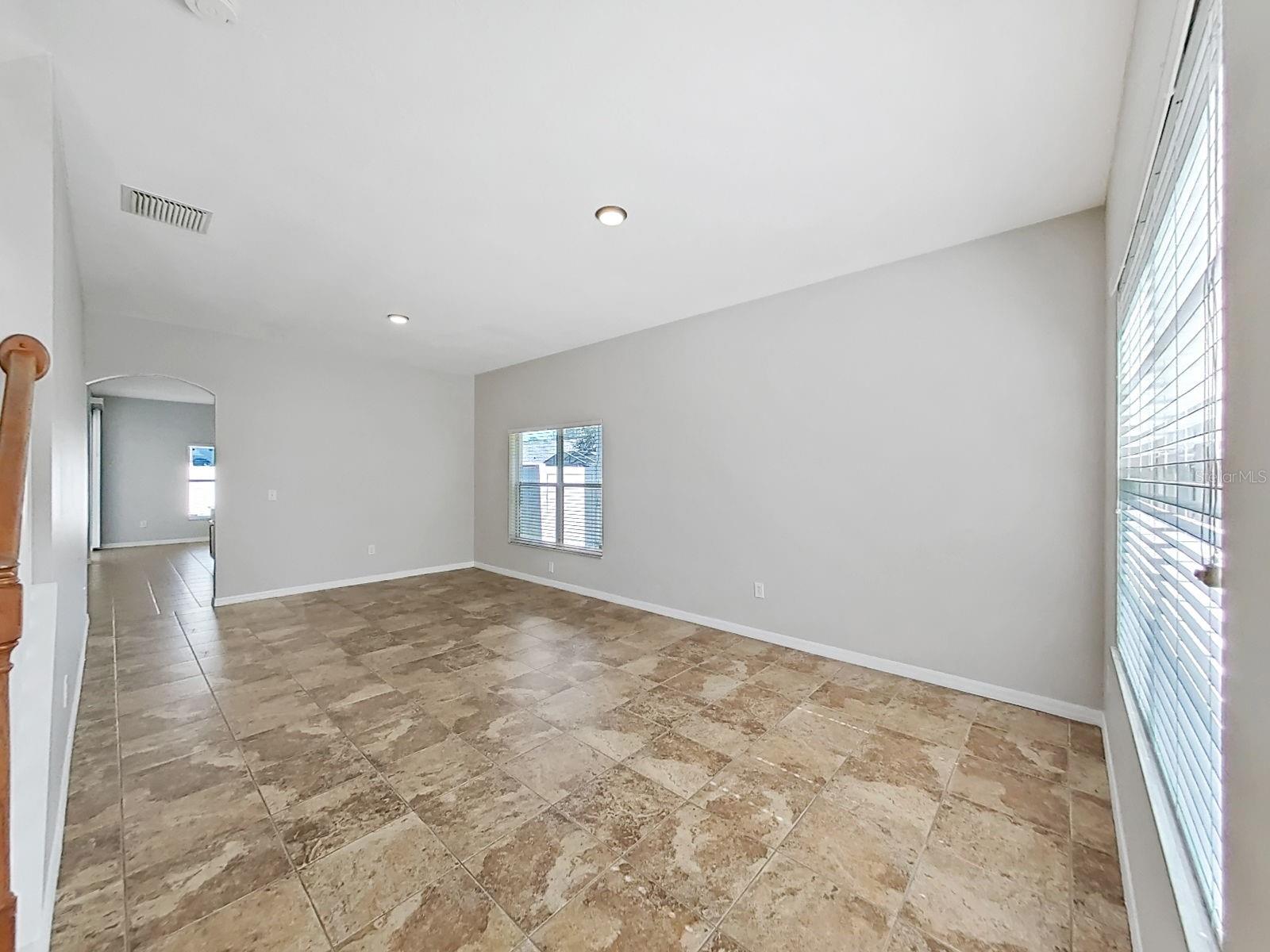 living room  and dining room