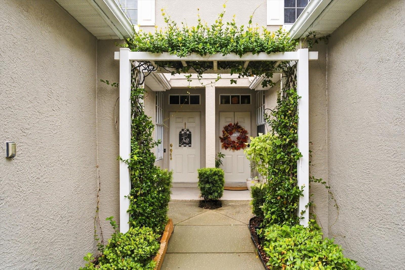 Walkway to front door Walkway to front door