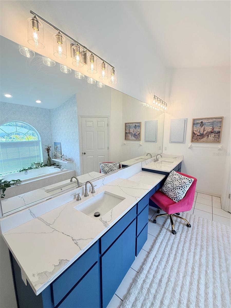 Primary Bathroom Vanity -Quartz Countertop