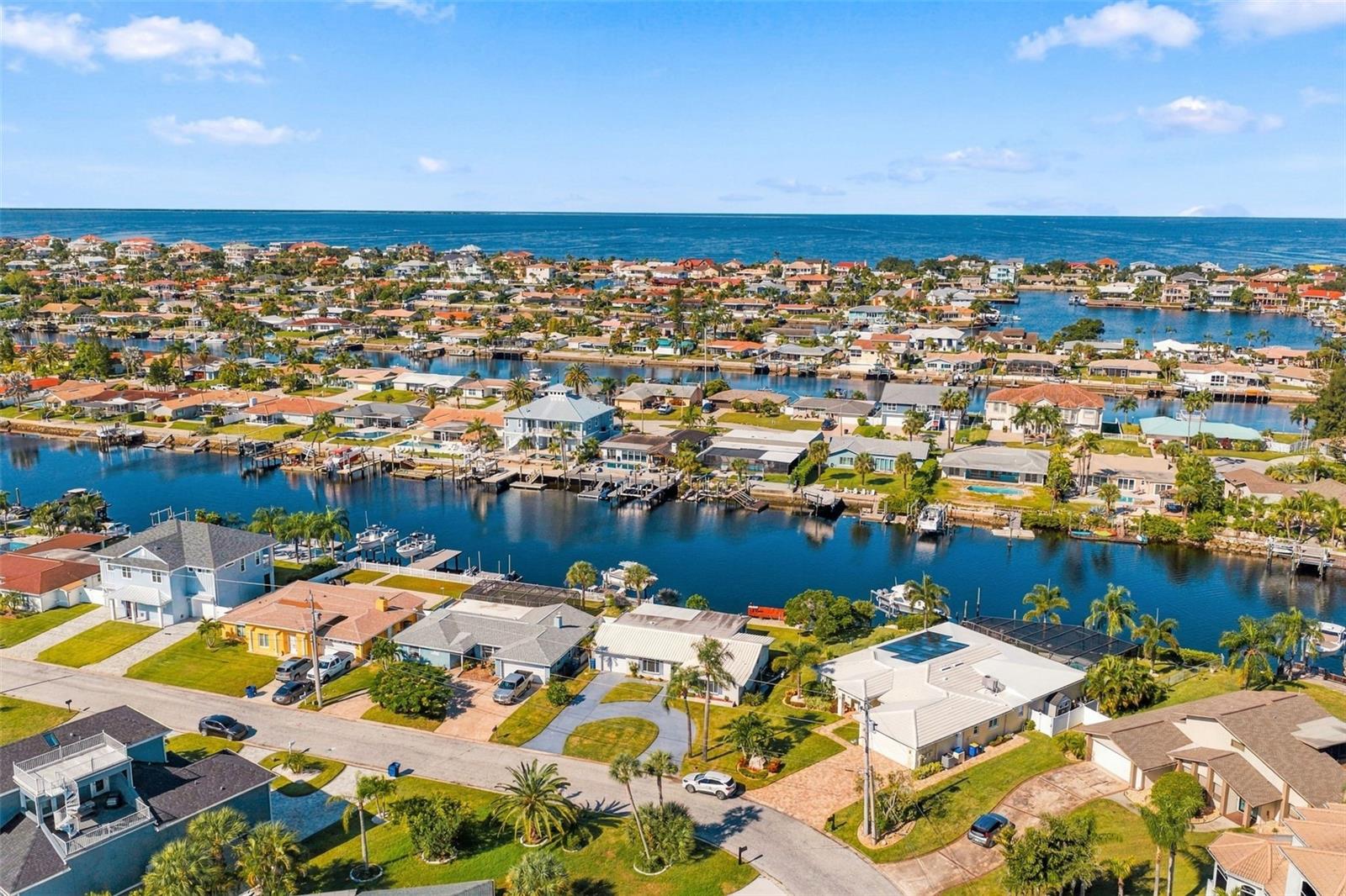 Wide - Deep channel of BOWLINE is one of the best in Gulf Harbors!