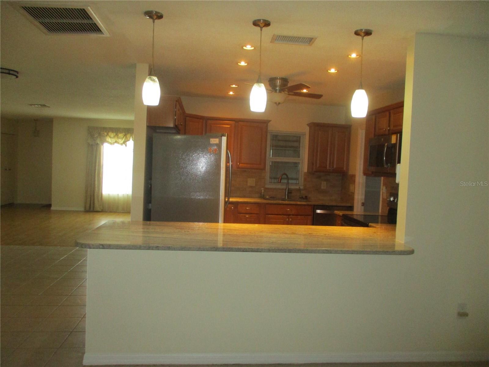 kitchen pass through from family room