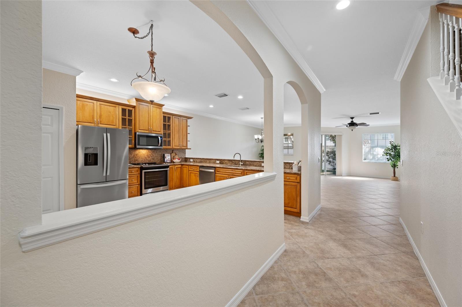 Opening to Large Eat-In Kitchen!
