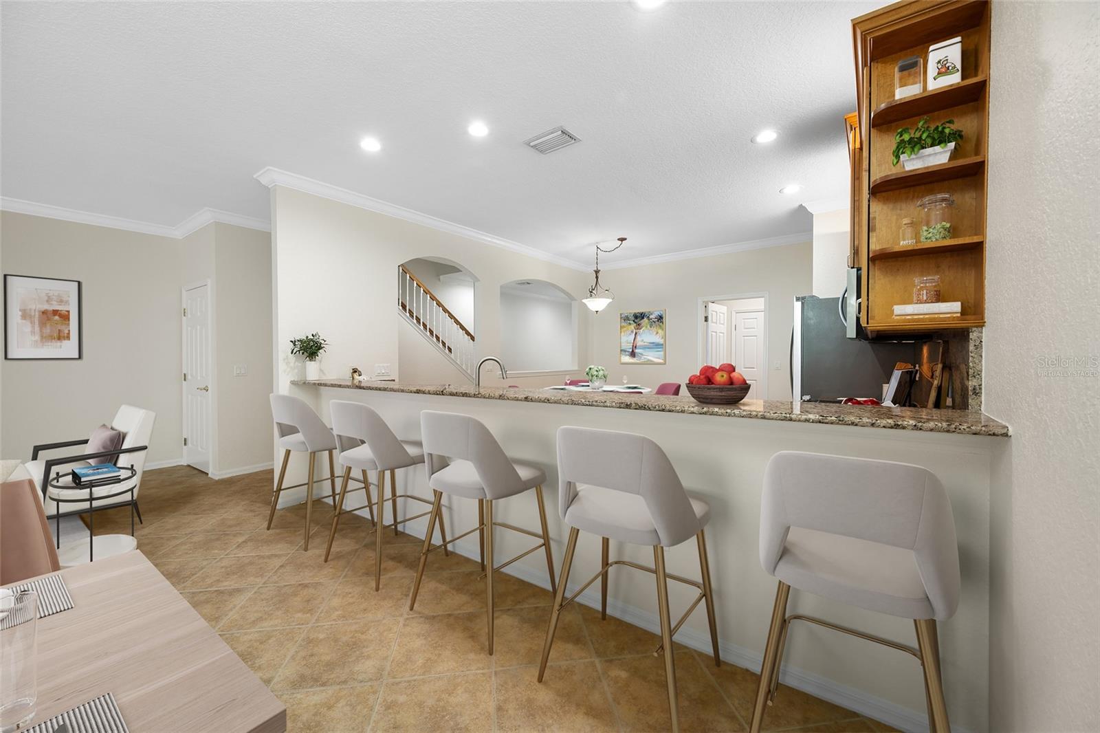 Virtually Staged Breakfast Bar!