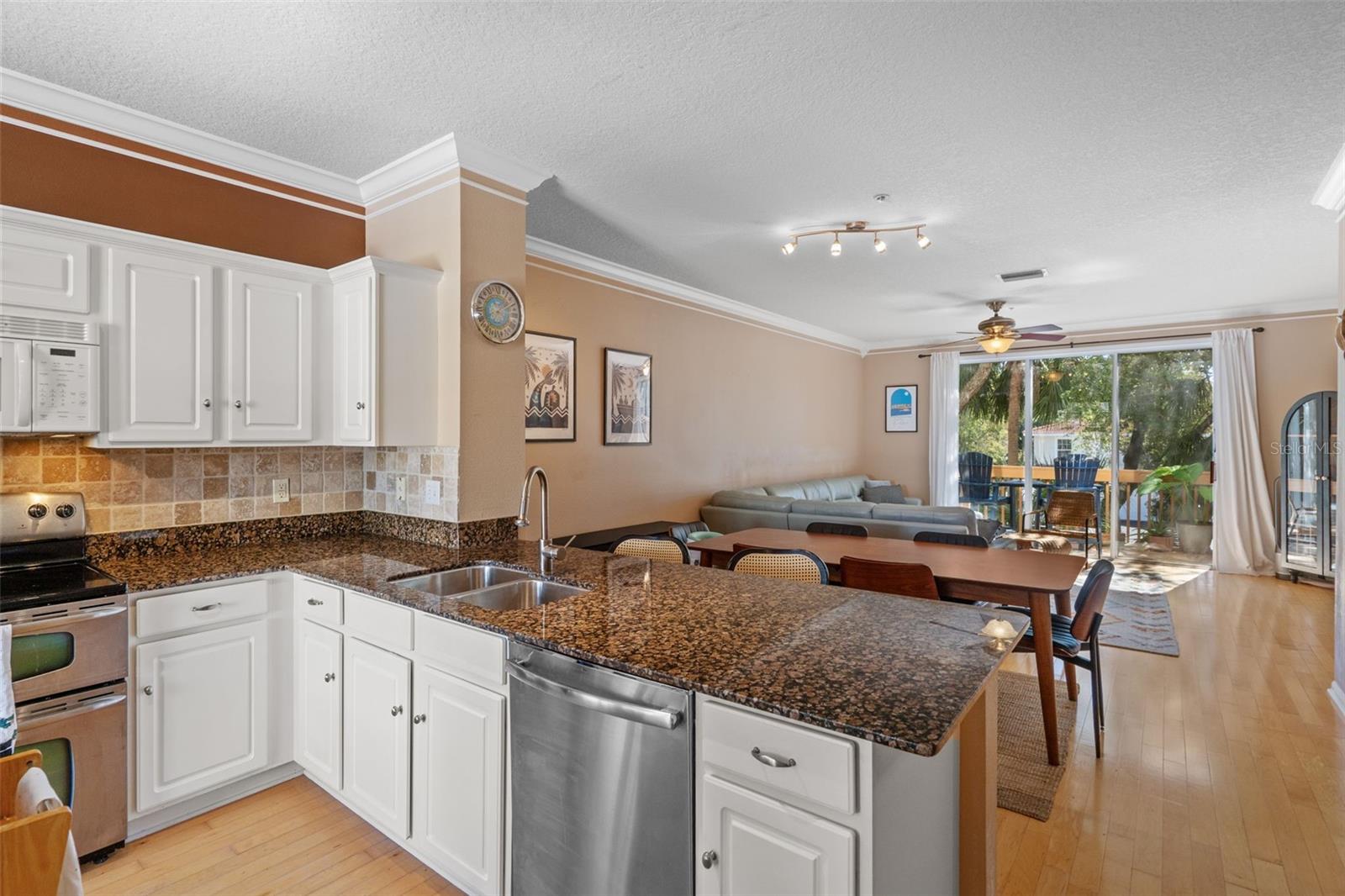 Kitchen and living area