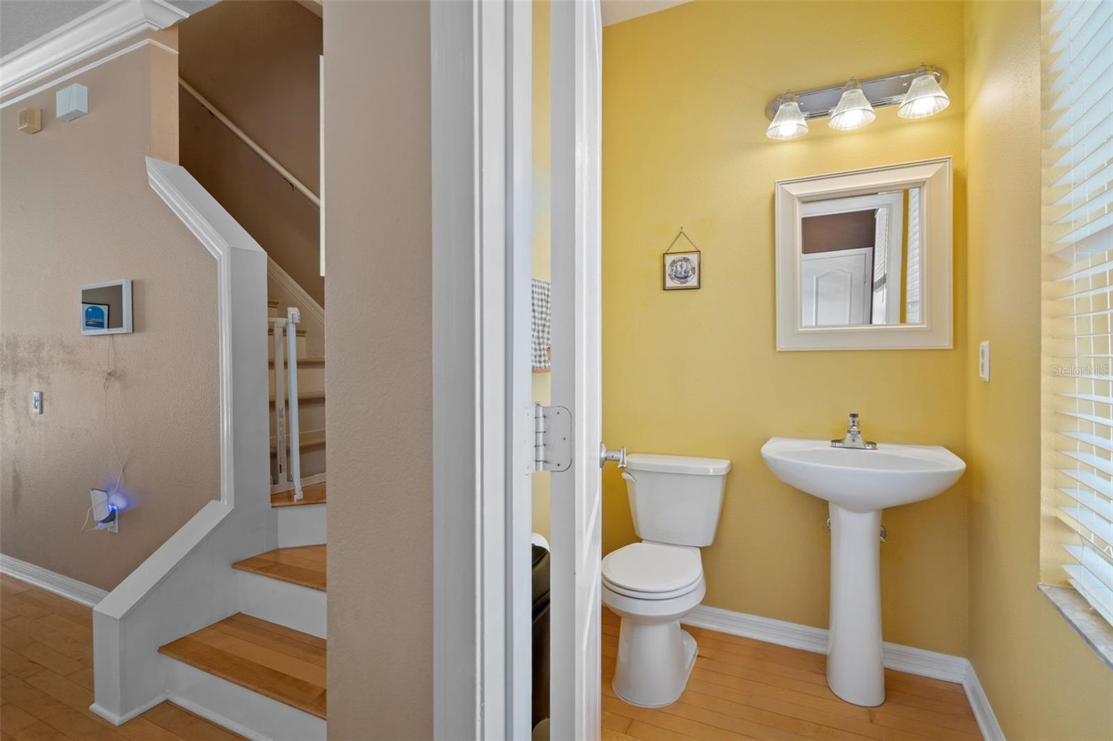 Second-floor half bathroom