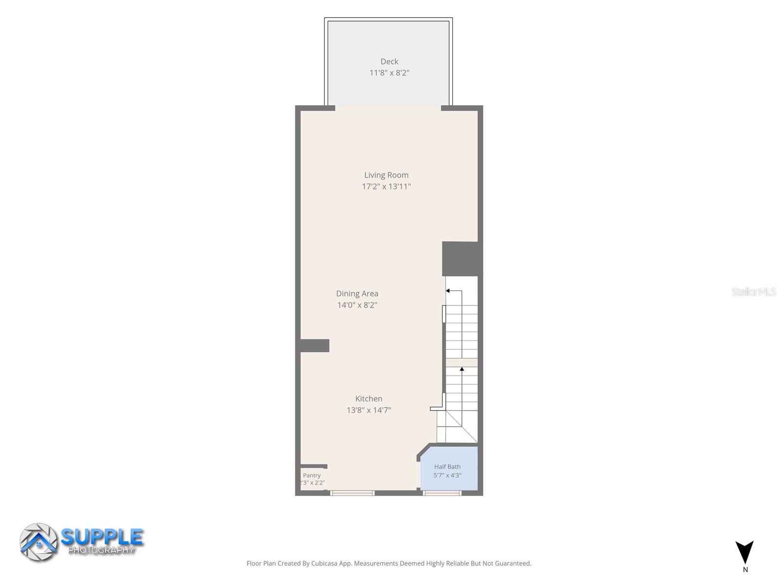 Second floor plan with room measurements. Measurements are approximate; buyer to verify.