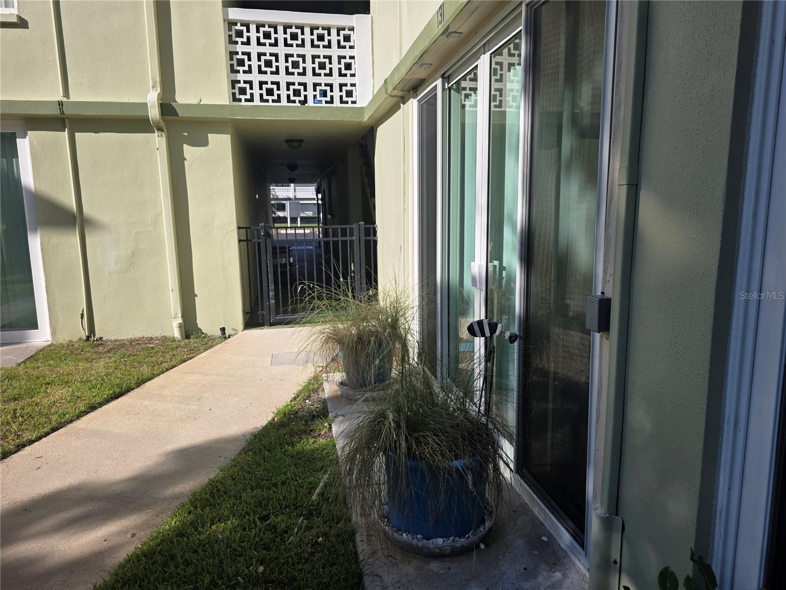 laundry area just steps away