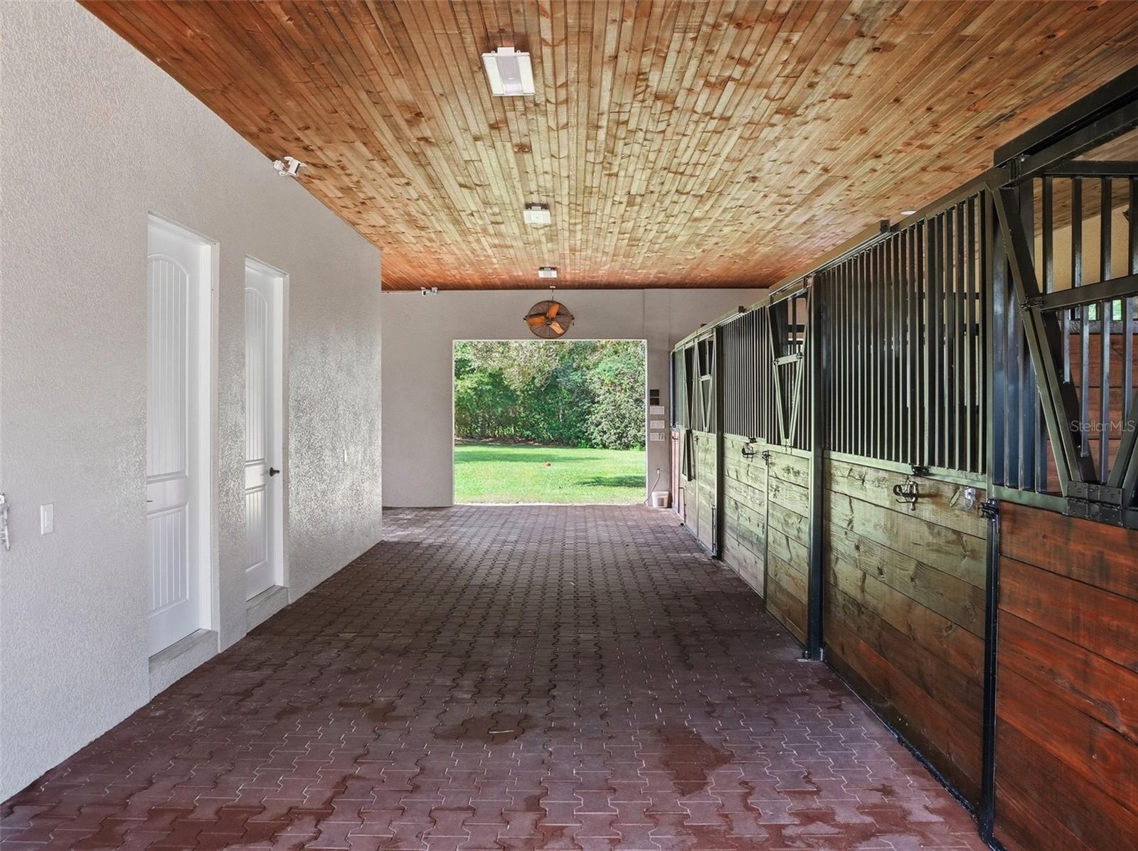 4 Stalls (one with a sliding partition)