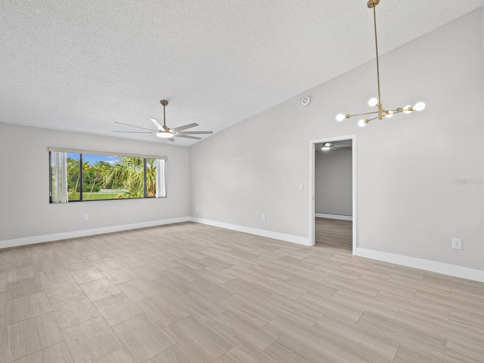 Light and bright living dining with big window