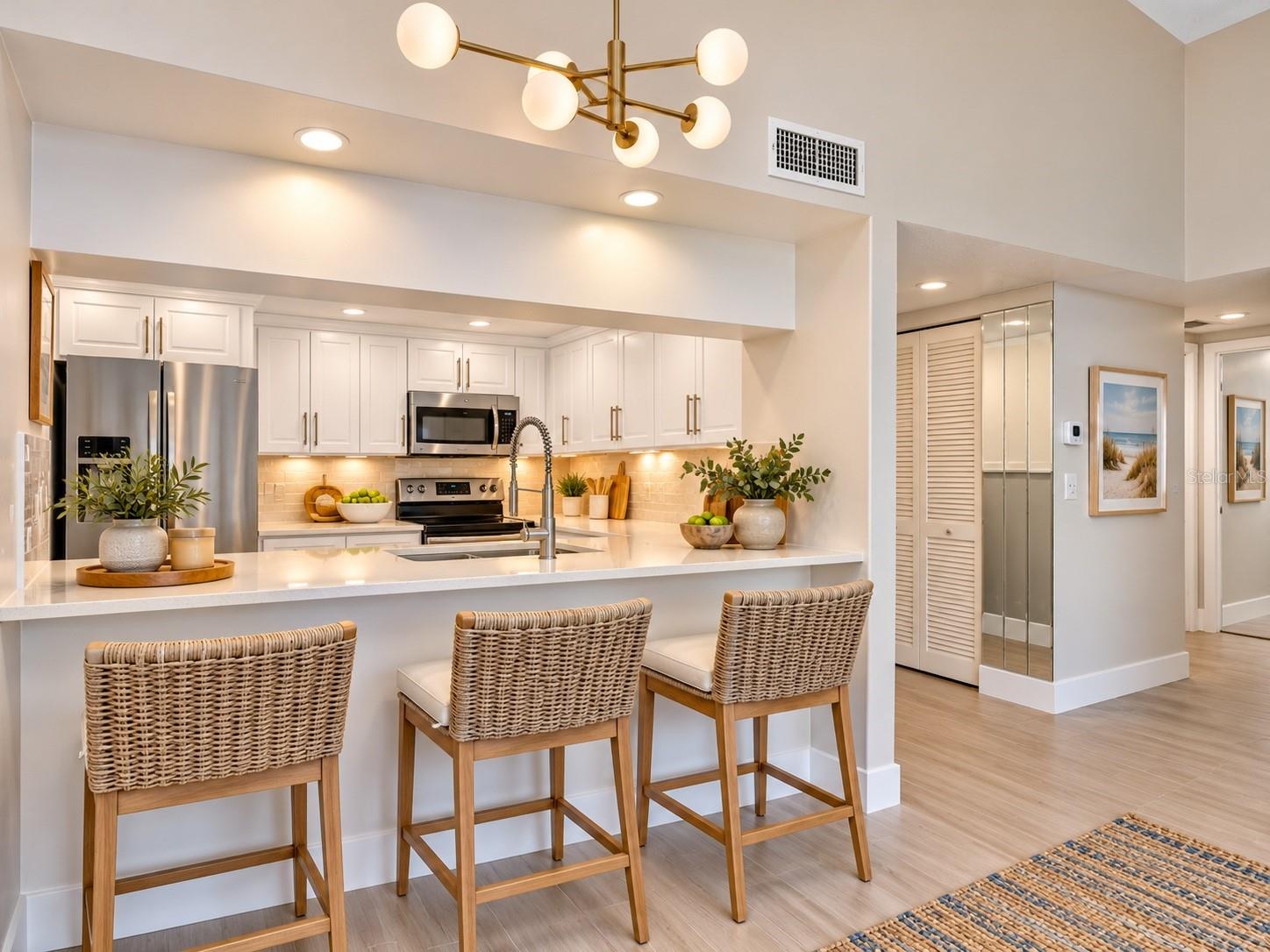 Virtual staged kitchen