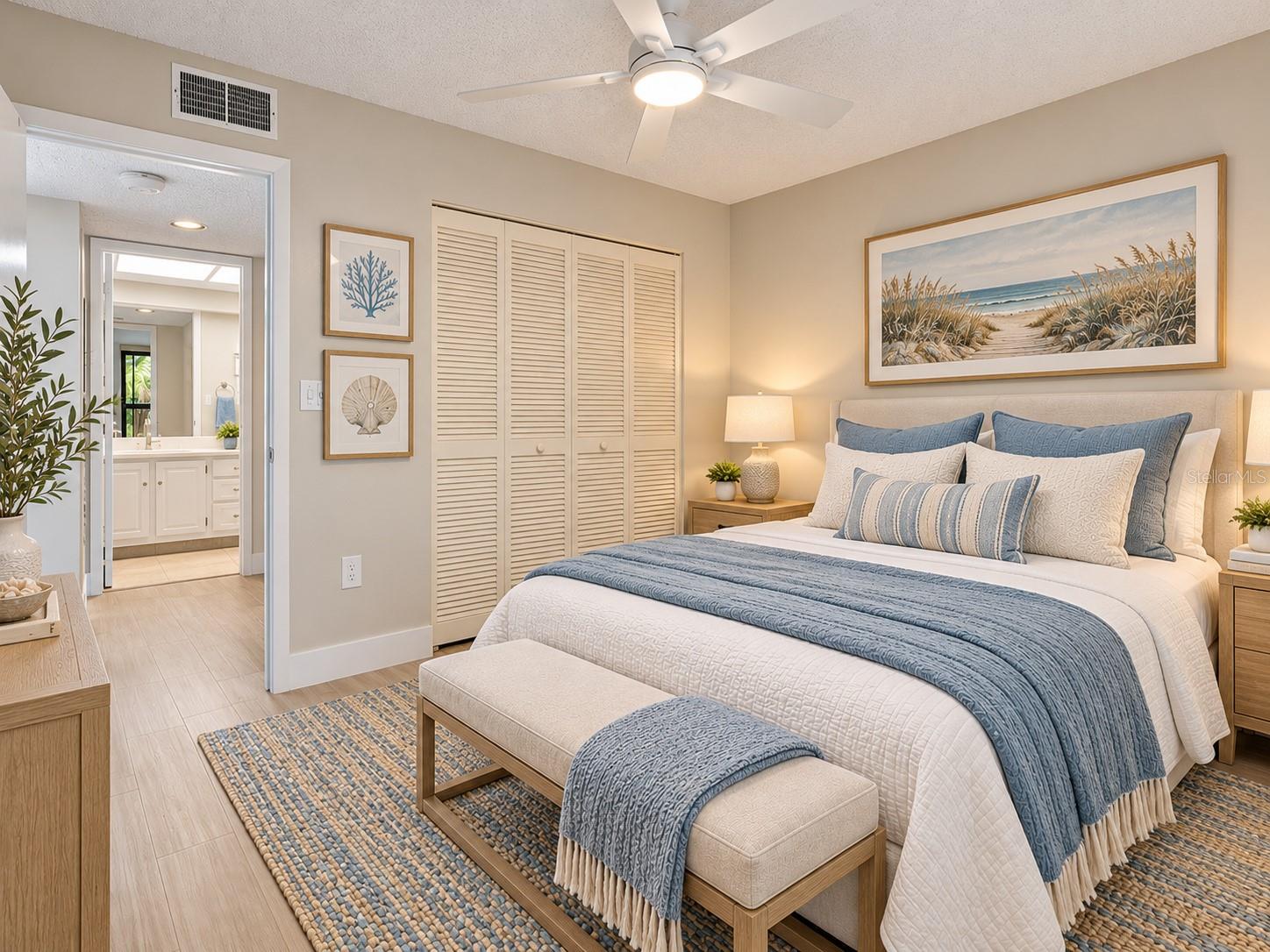 Virtural staged guest room