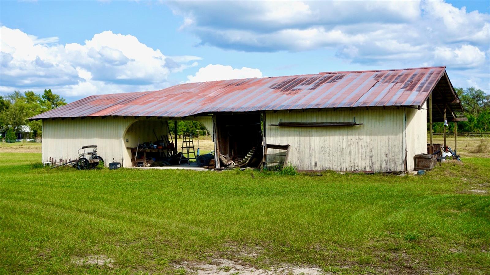 Back of hay barn
