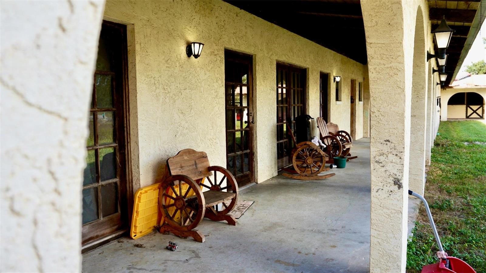 Entry into villa