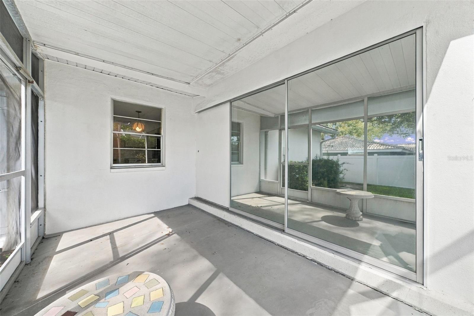 Screened in patio