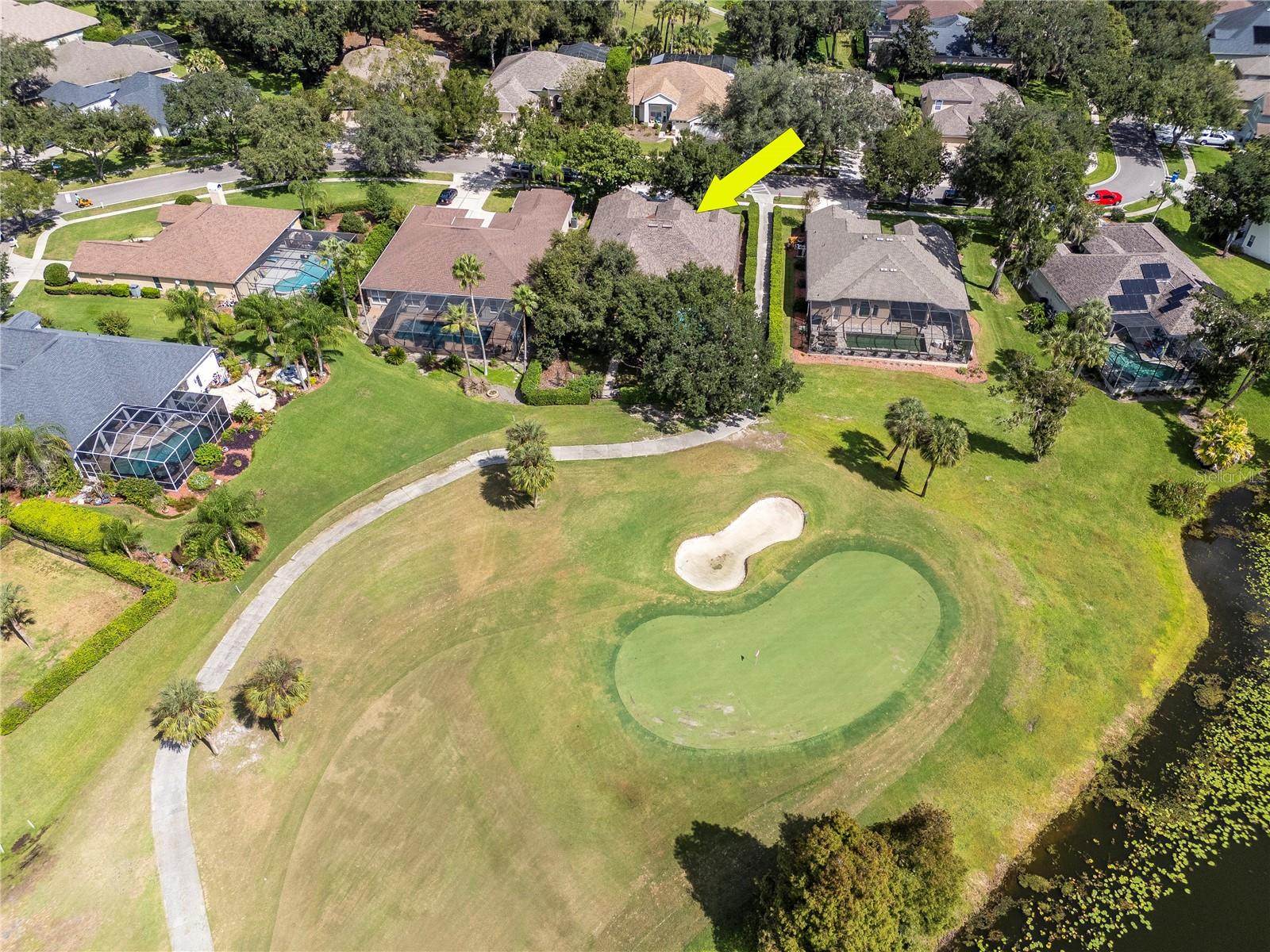 Wonderful Views of the 13th Green in the Backyard