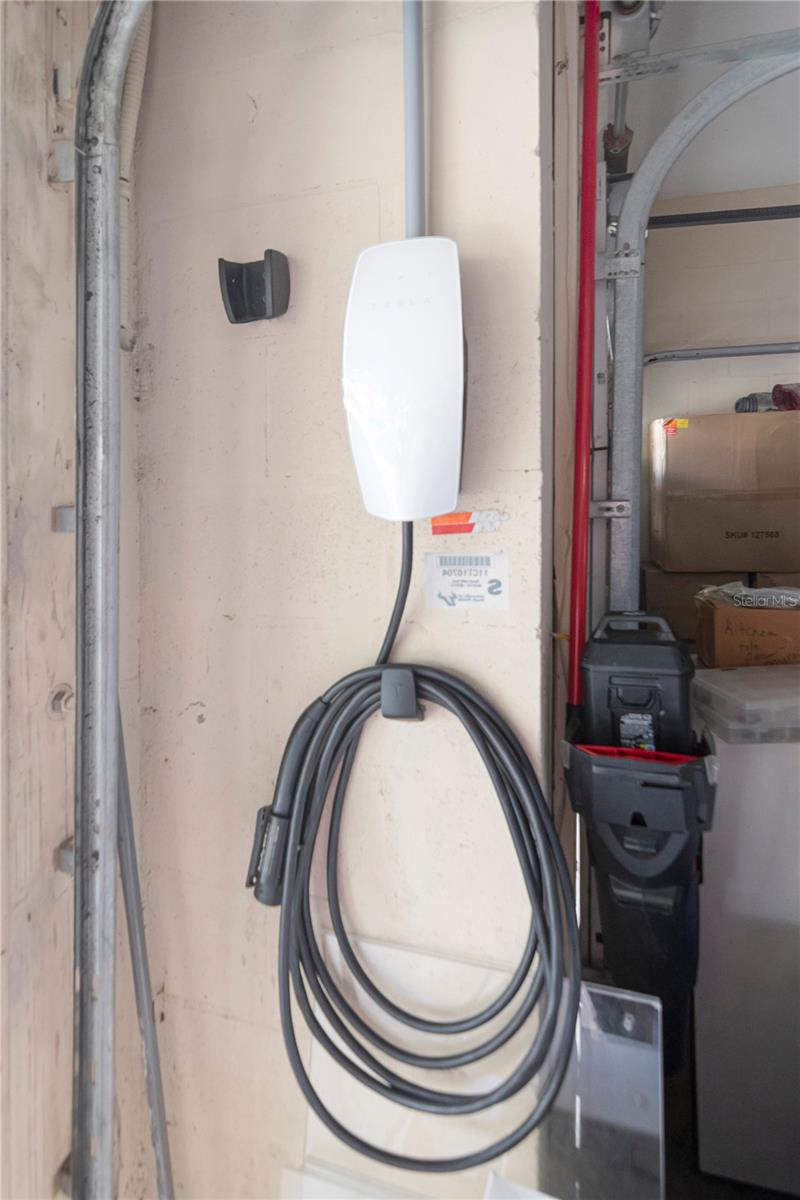 Car Charger Installed in the Garage