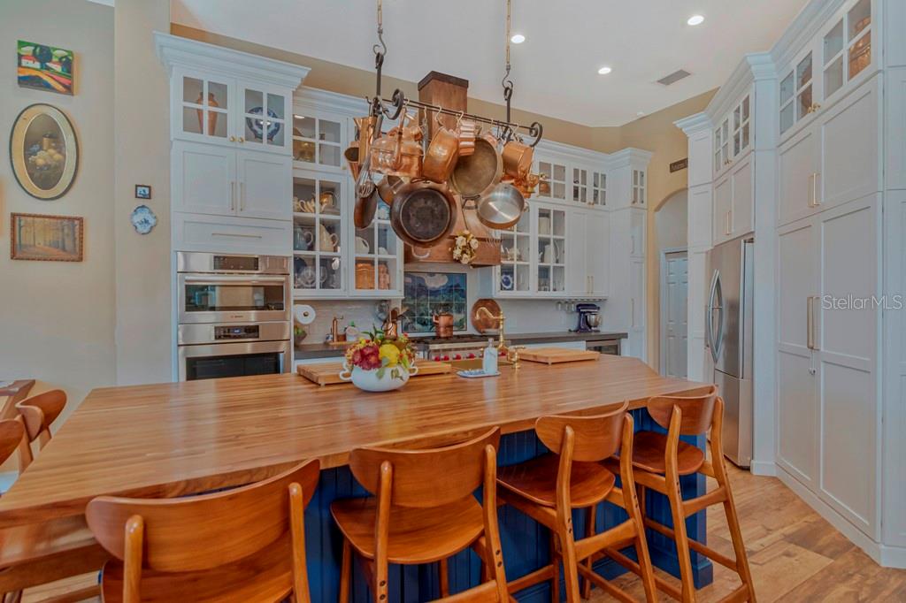 *Huge Kitchen Island with Butcher Block Countertops