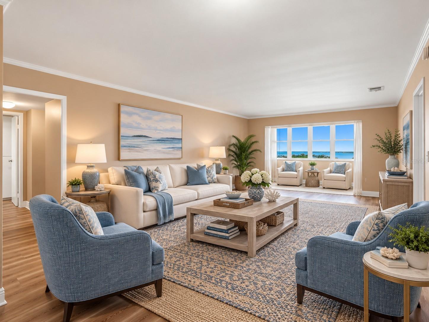 Living area staged