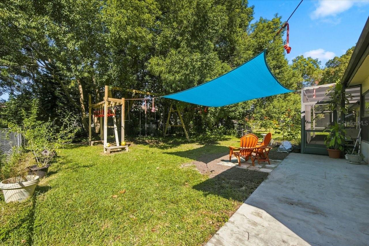 Fenced in Backyard