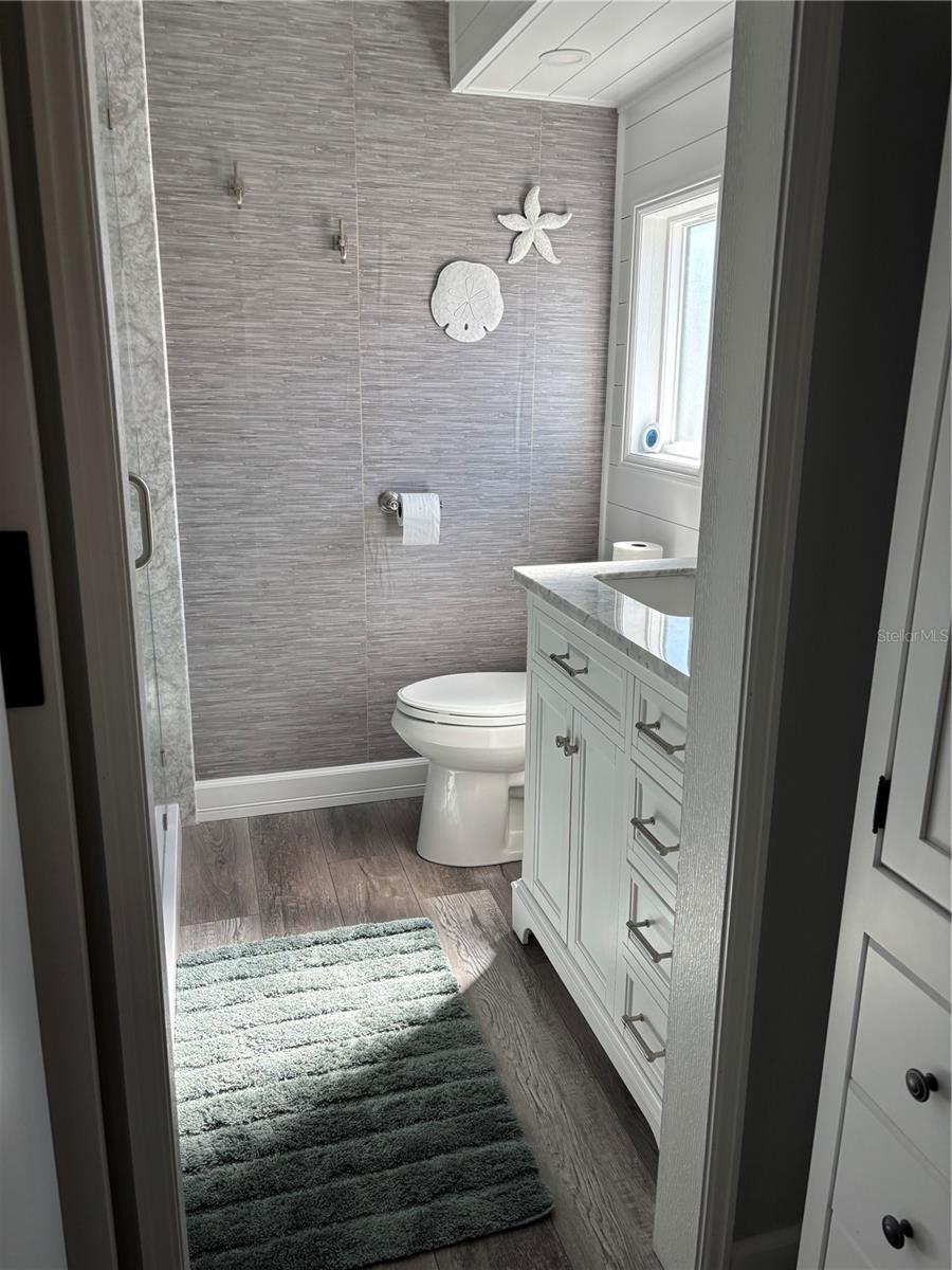 Bathroom connected to primary bedroom