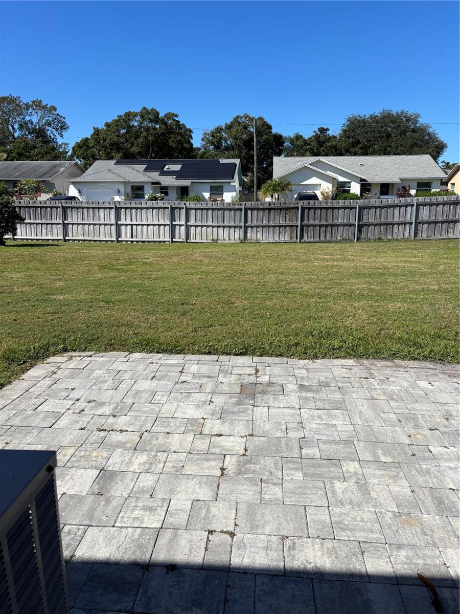 Patio at back of home