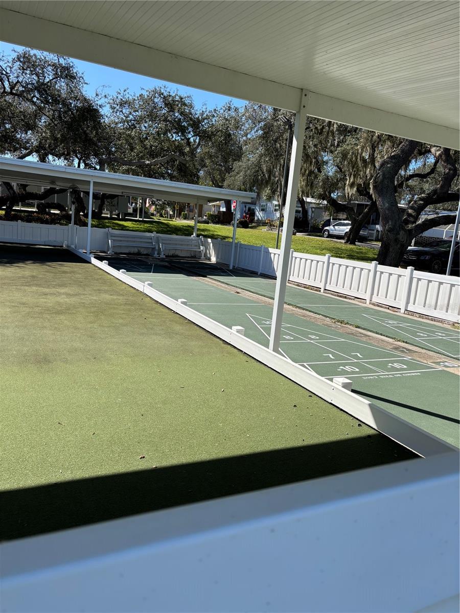 Shuffleboard court