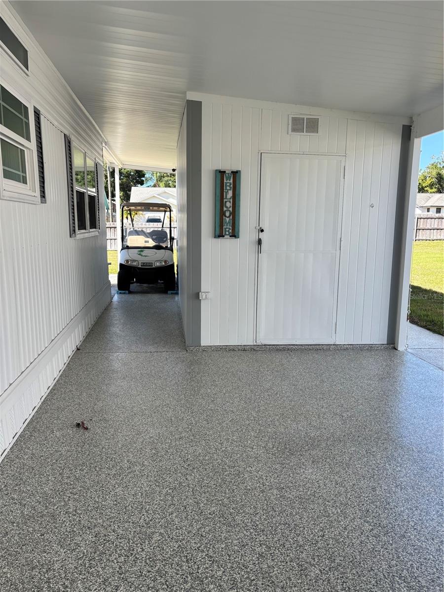 Carport....utility closet