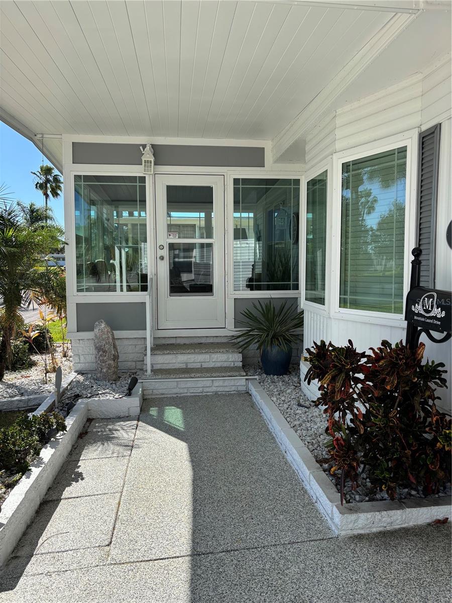 Front entrance and porch