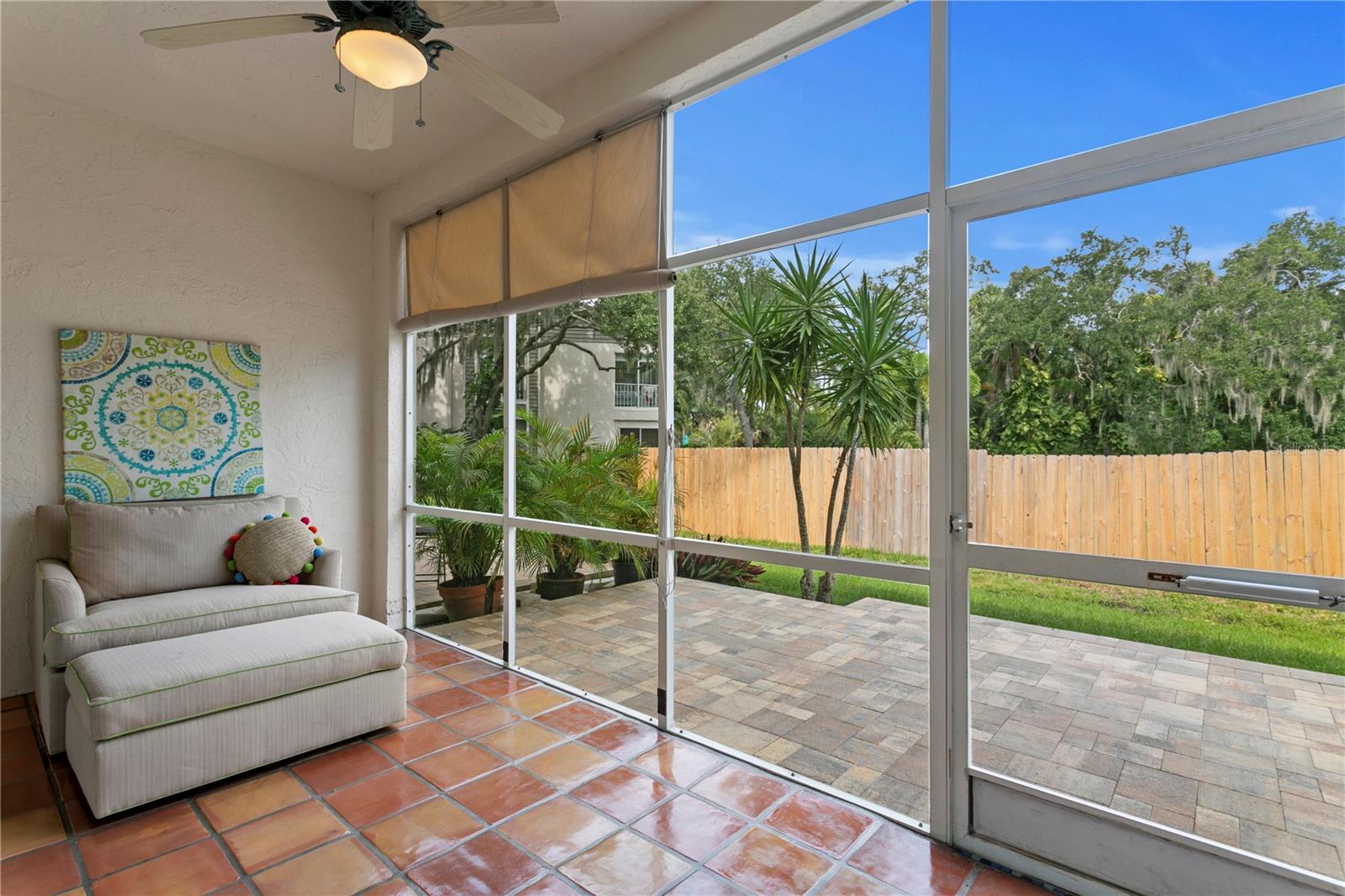 Screened Lanai with Rain Shade