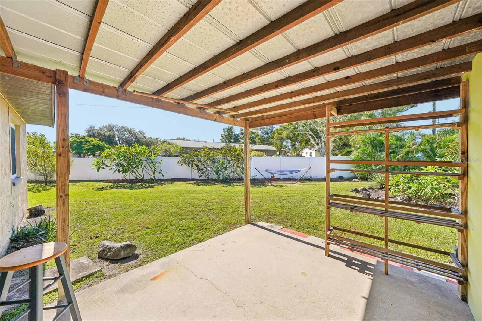 Unit 2 covered outdoor area