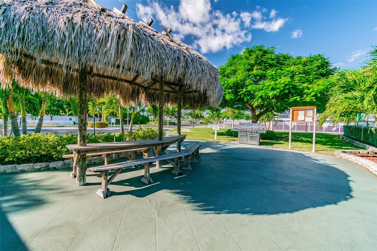 Tiki hut and grill