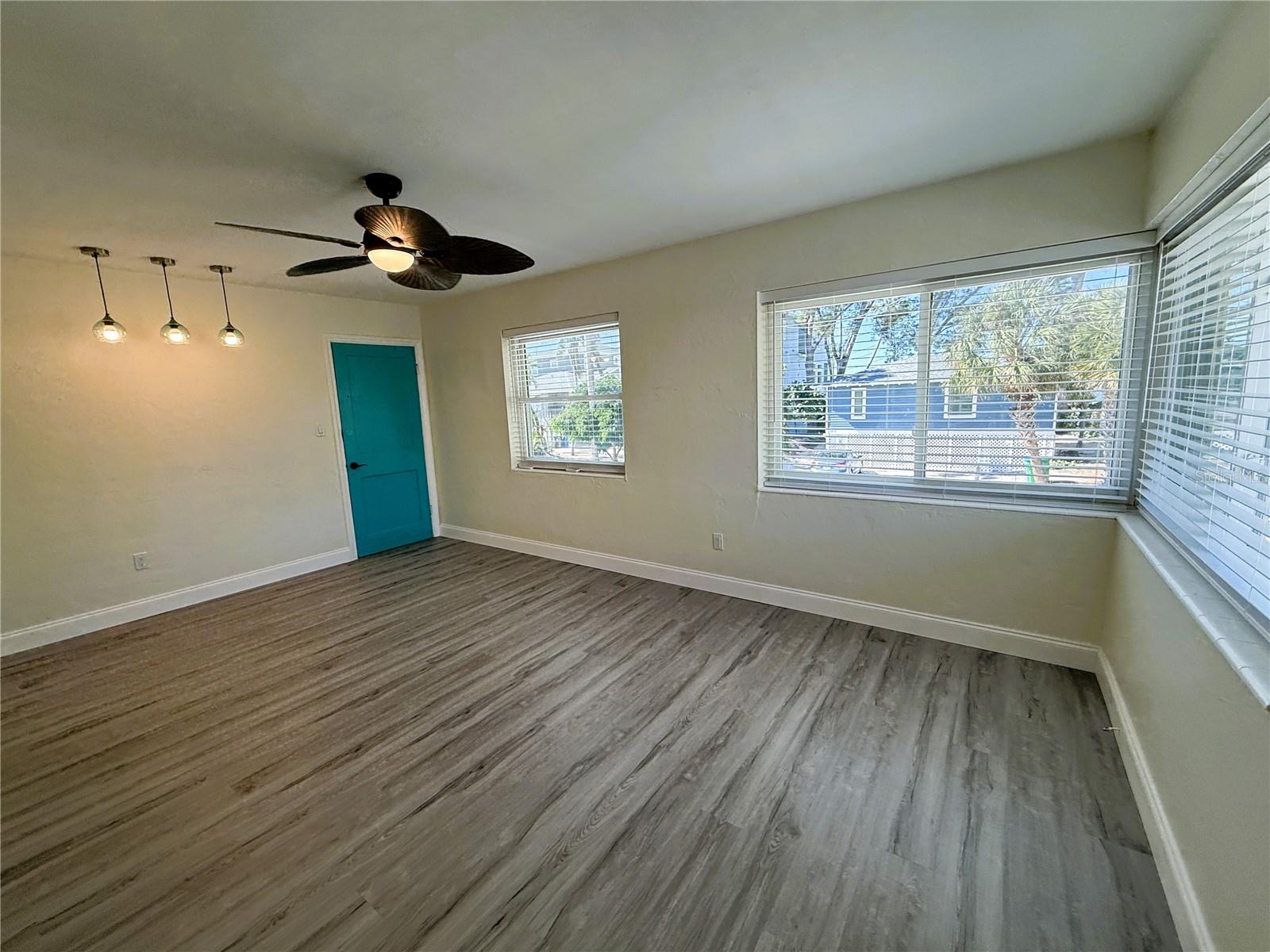 Living Area with Newer Windows facing the Beach
