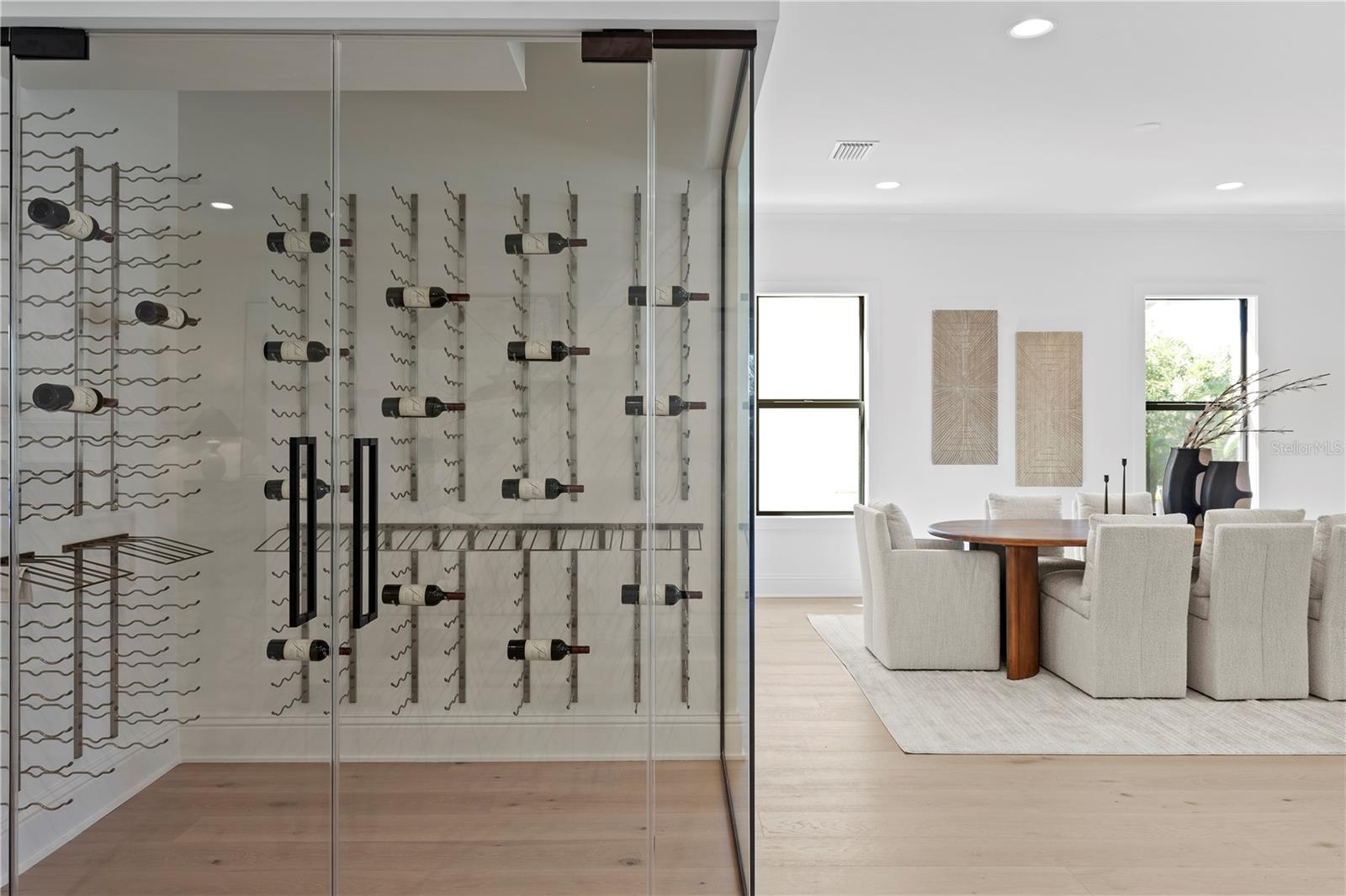 climate controlled wine room