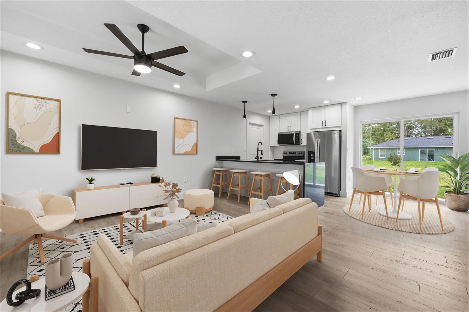 Virtually Staged living room