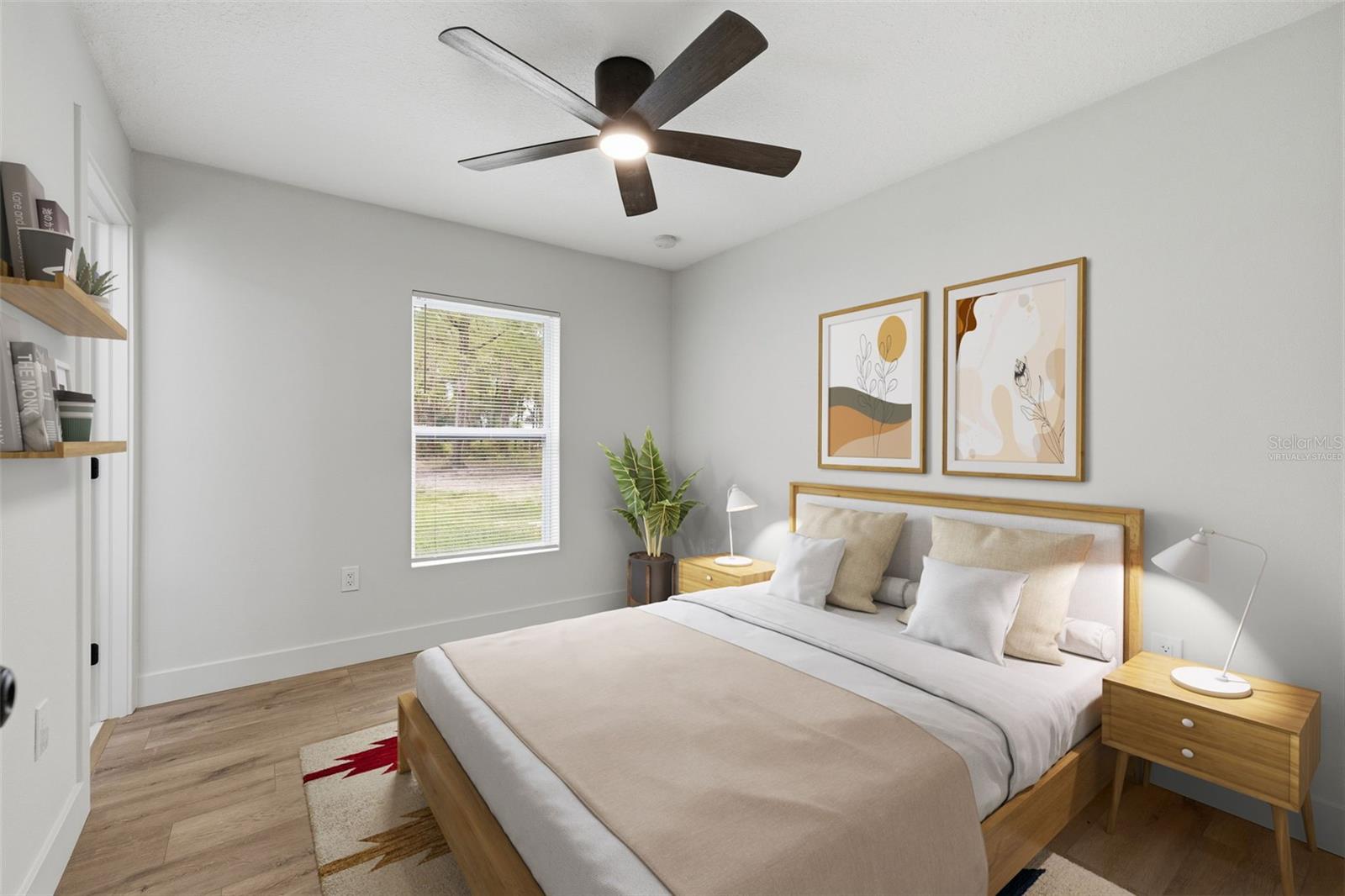 Virtually Staged primary bedroom